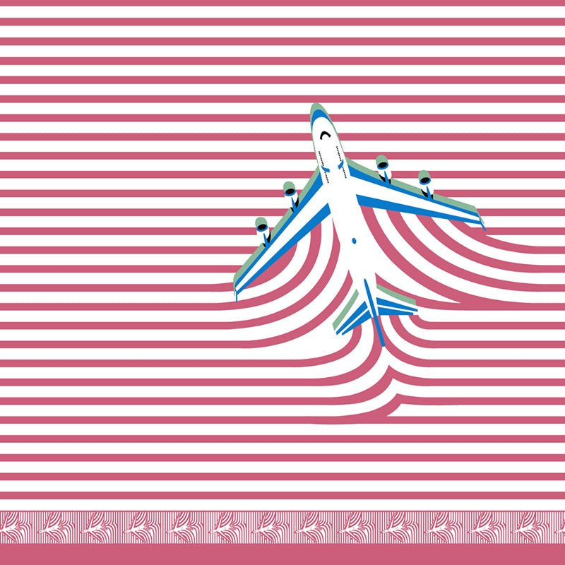 Illusion Stripey Flight Cotton Bedsheet (Pink) - 200 TC media 3