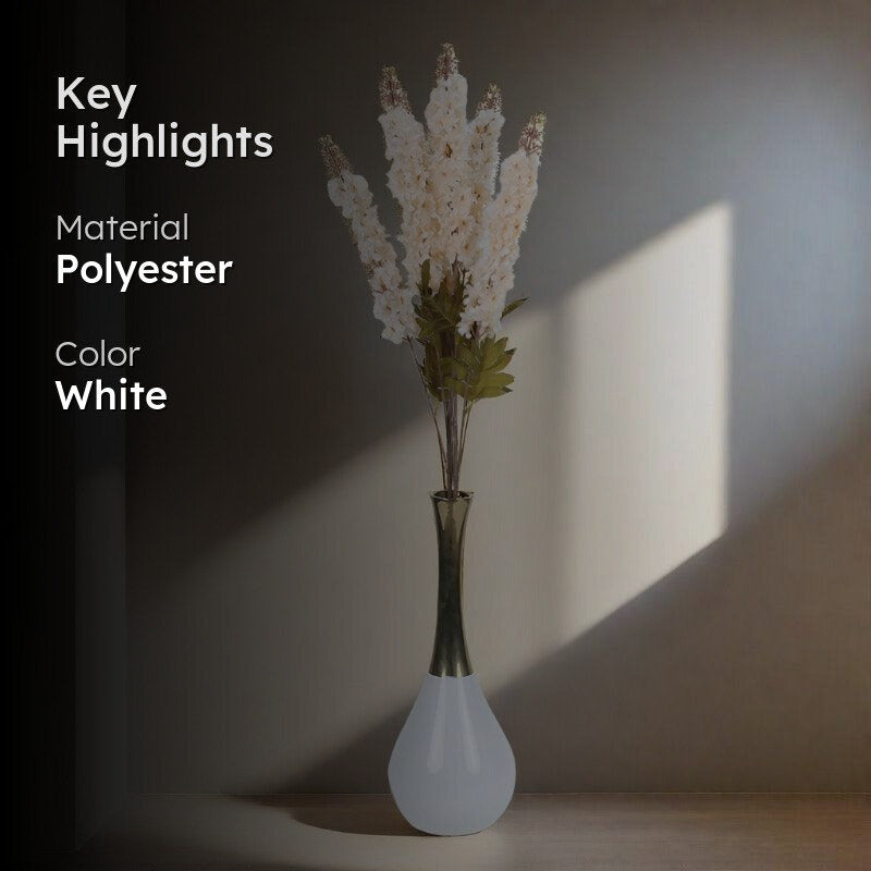 Faux Larkspurs Lily Bloom Bunch (White) - Set Of Three media 2
