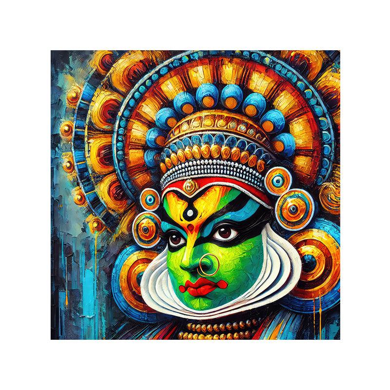 Kathakali Face Wall Painting media 4