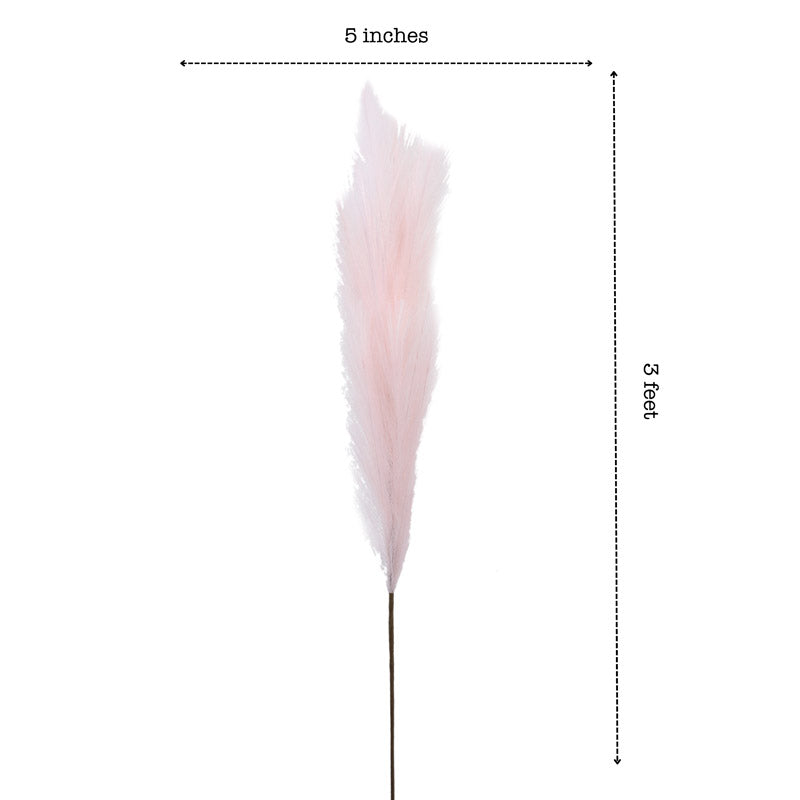 Artificial Realistic Pampas Sticks (Pink) - Set Of Three media 7