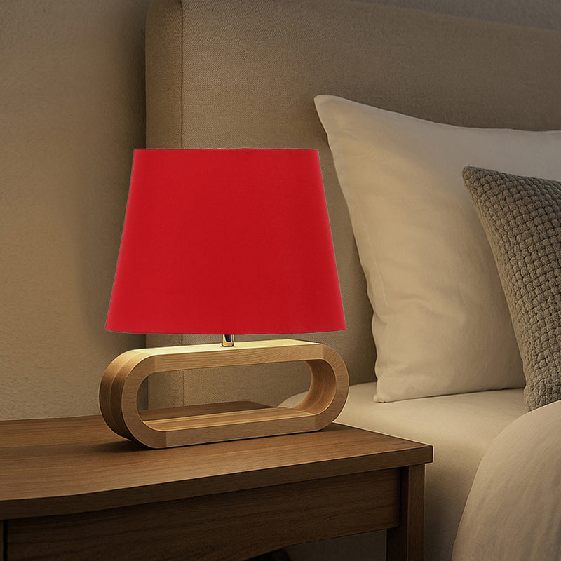 Cotin Curve Cotton Table Lamp - Red