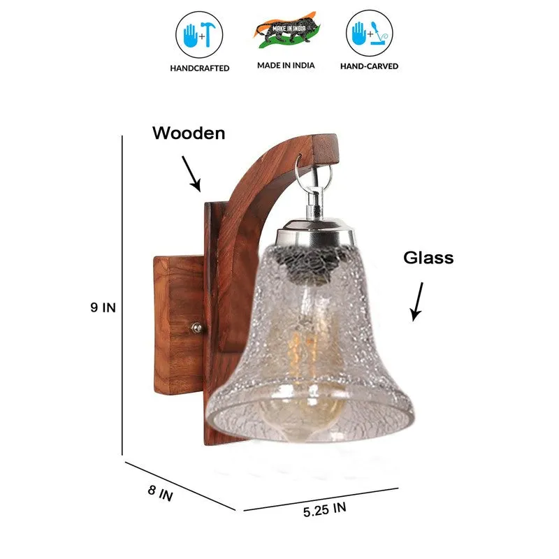 Crystal Lattice Wide Bell Glass Wall Lamp media 8