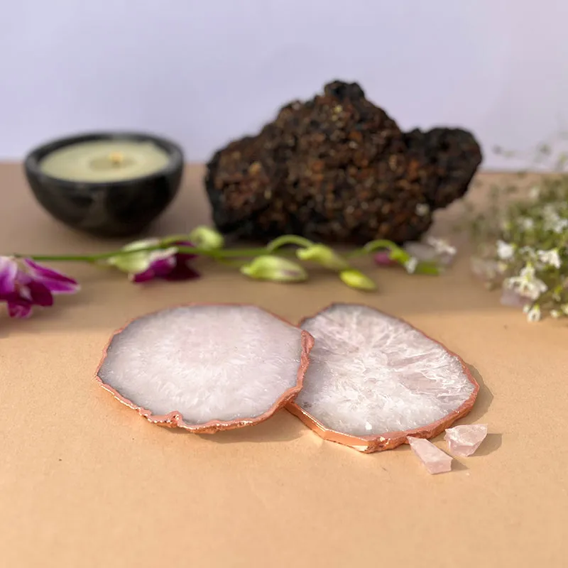 Verve Luxe Agate Coaster (White) - Set Of Two media 3