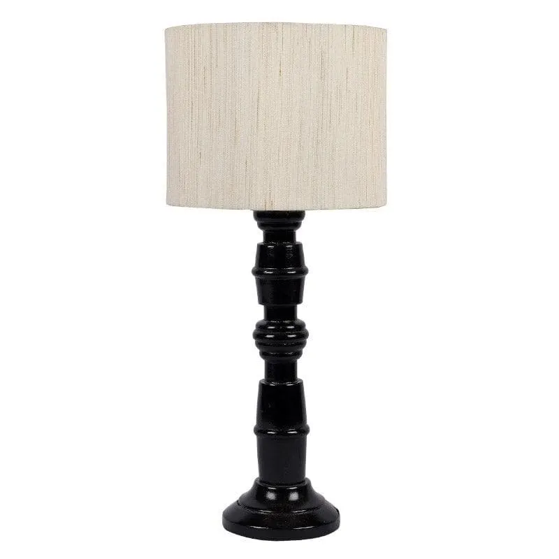 Sorar Baxter Fabric Table Lamp - White,Black media 4