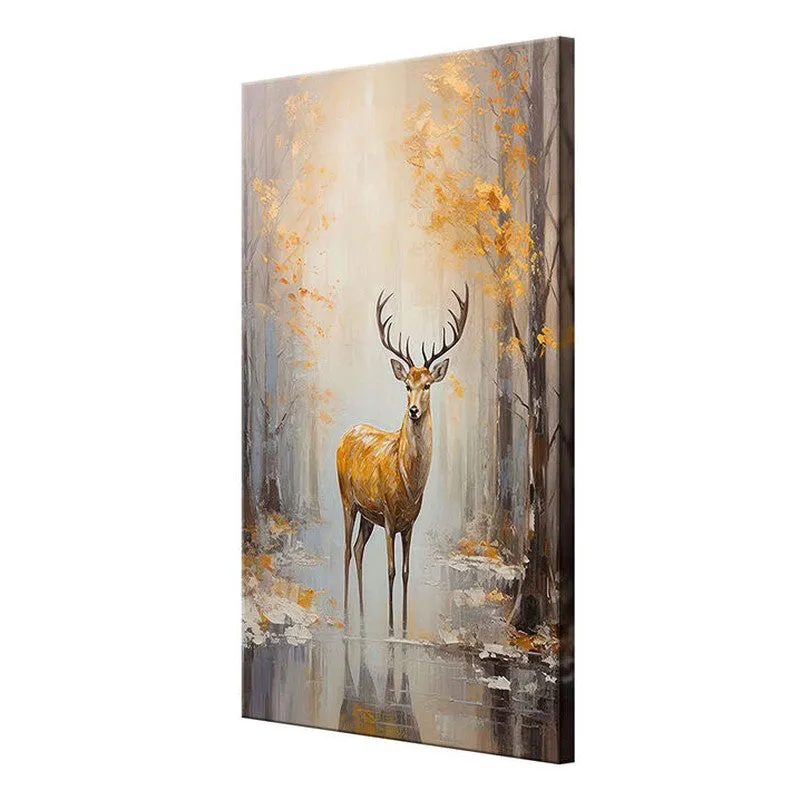 Woodland Deer Wall Painting media 5
