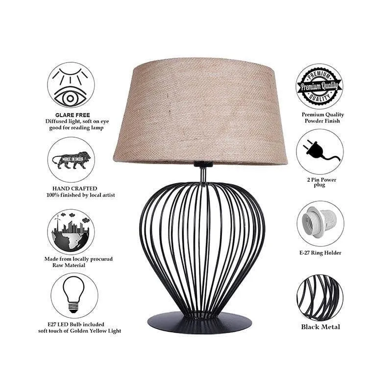 Emara Fabric Table Lamp - Beige media 6