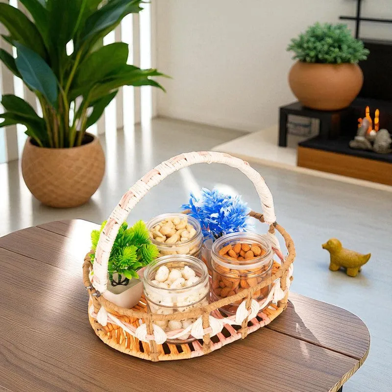 Aurelia (Raffia,Metal) Fruit Basket media 1