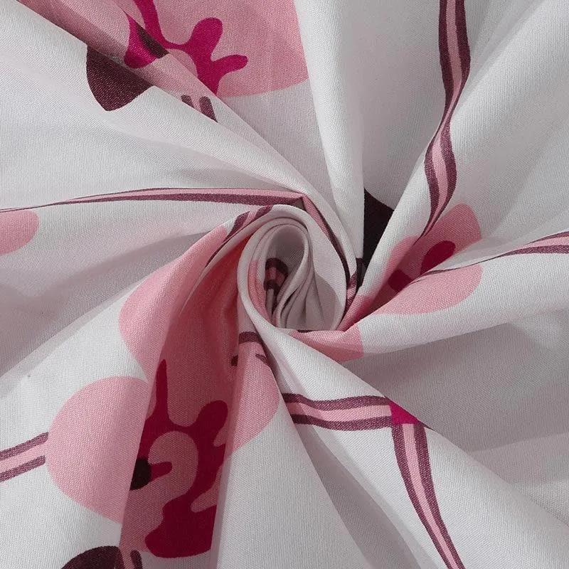 Zephyr Checkered Bedsheet (Pink) - 150 GSM media 4