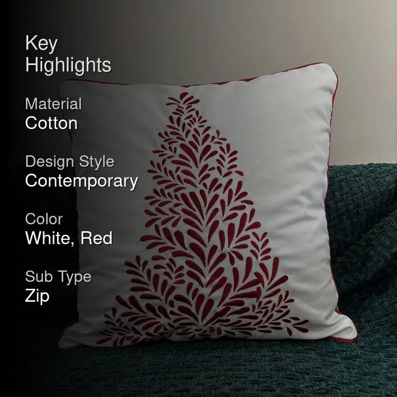 Ethnic Pine Cotton Christmas Cushion Cover media 2