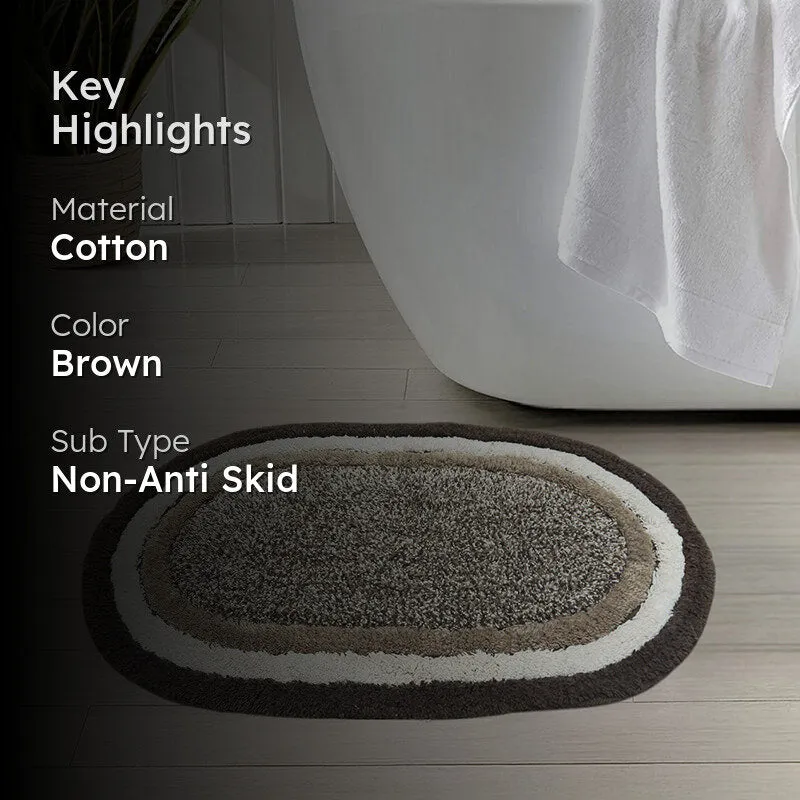 Trenza Cotton Bath Mat - Brown media 2