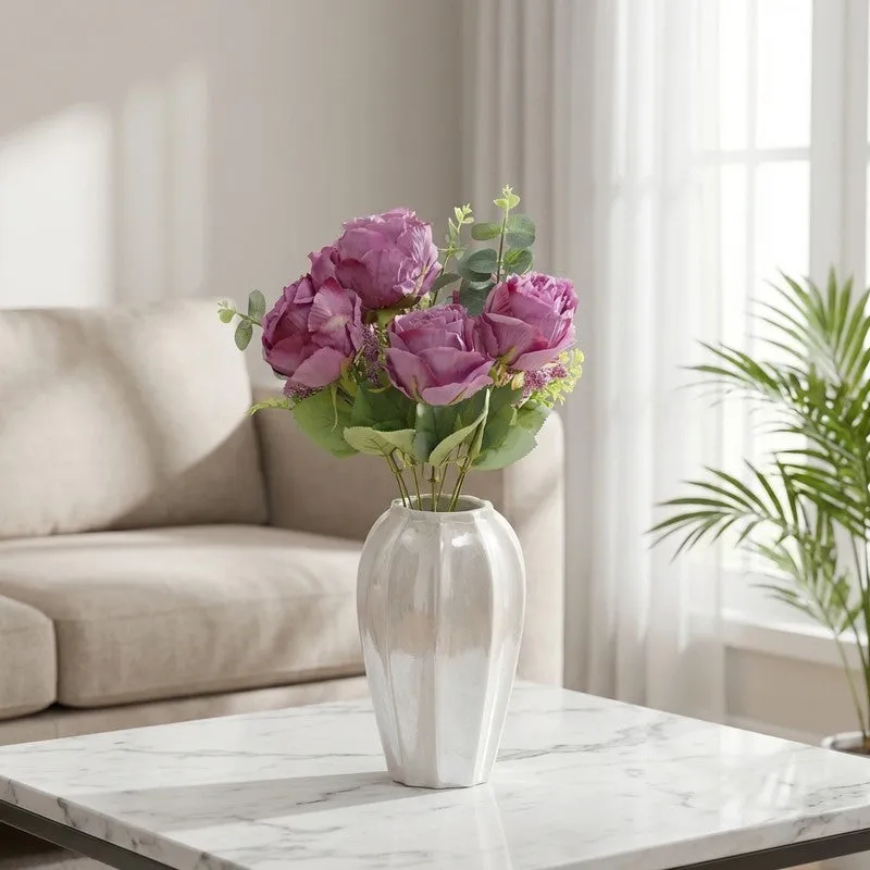 Autumn Rose Artificial Flowers - Purple media 1