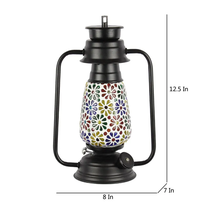 Madhura Mosaic Lantern Iron Wall Lamp - Black media 7