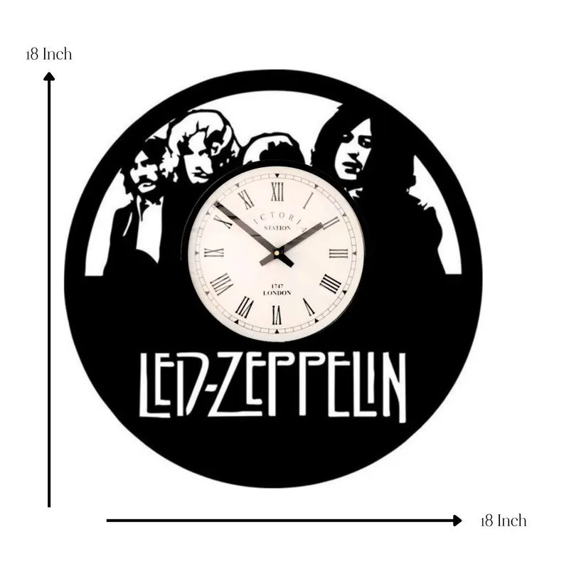 Ledzeppelin Steel Analog Wall Clock - Black media 7