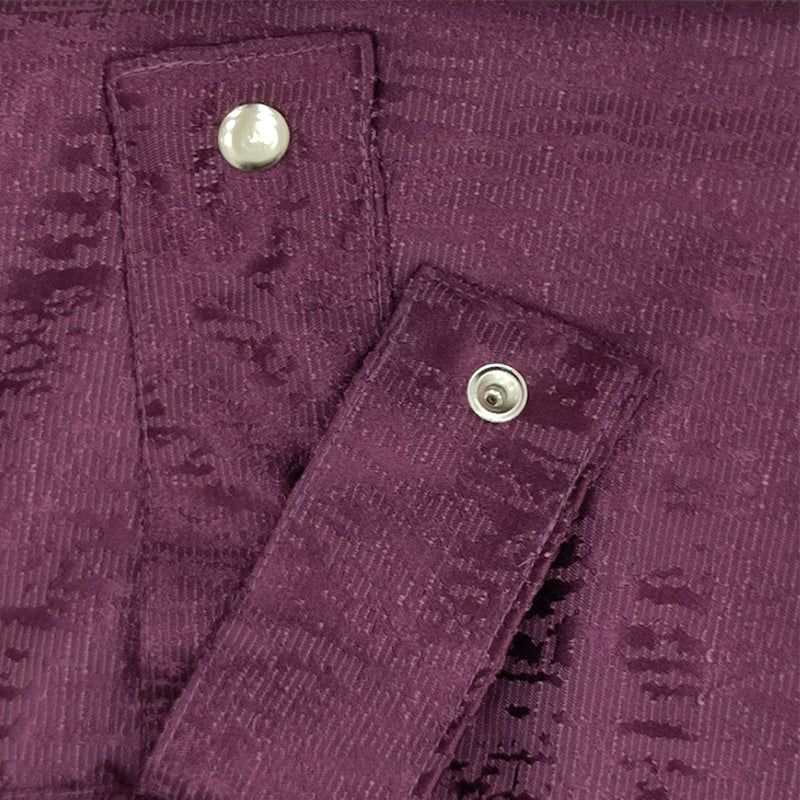 Clover Jaquard Blackout Curtain (Violet) - Set Of Two media 3