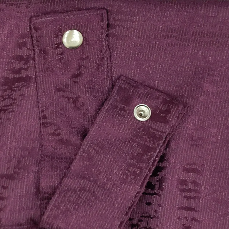Clover Jaquard Blackout Curtain (Violet) - Set Of Two media 3