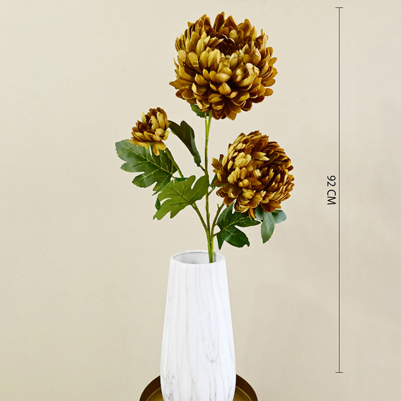 Artificial Peony Flower Stick - Brown media 6