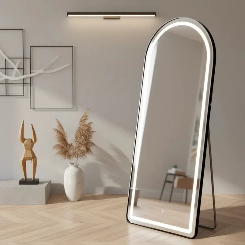 Lumina Arch Floor Mirror - Black media 1