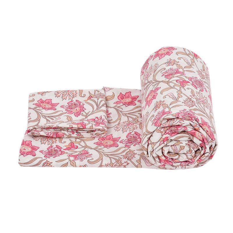 Blossom Cascade Floral Cotton Duvet Cover - 210 TC media 7