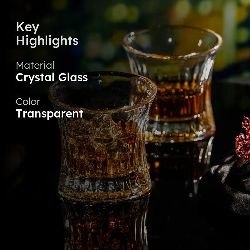 Sandtimer Crystal Whiskey Glasses (210 mL Each) - Set Of Two media 2