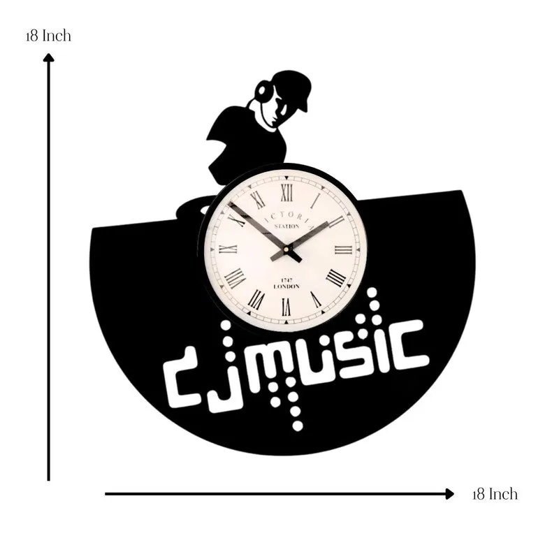 DJ Music Steel Analog Wall Clock media 7
