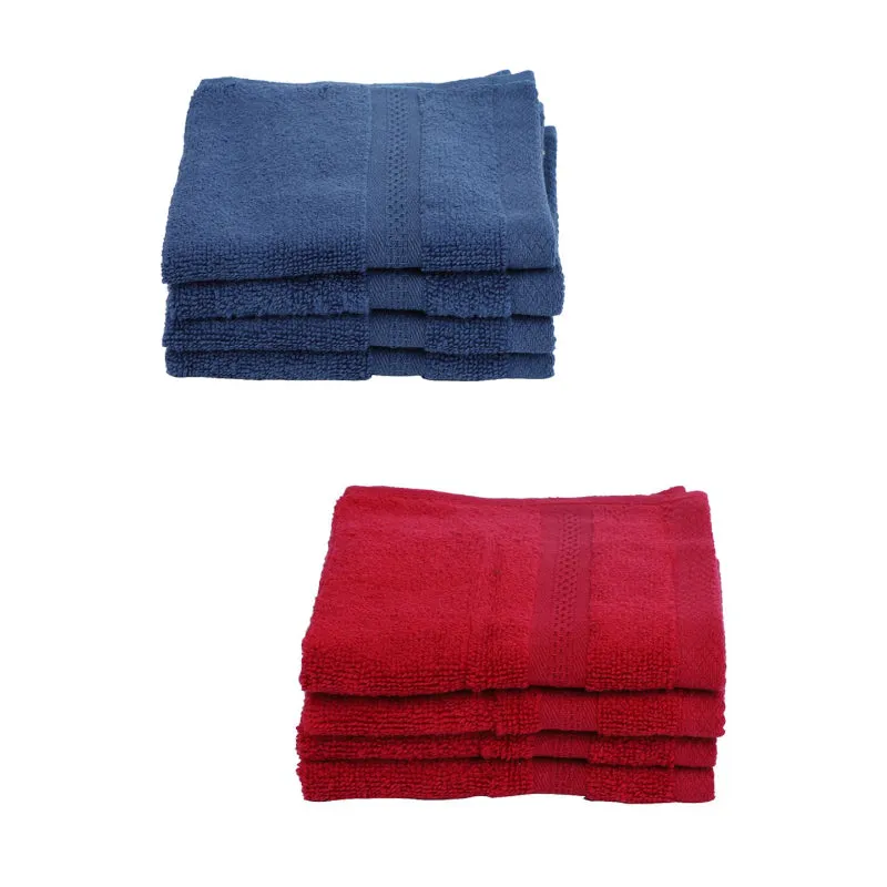 Miorah Face Towel (Red & Blue) - Set Of Eight media 4