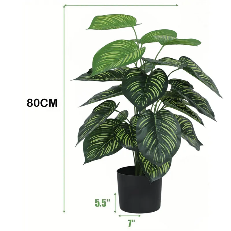 Mella Artificial Plant With Black Plastic Pot - 2.6 Feet media 6