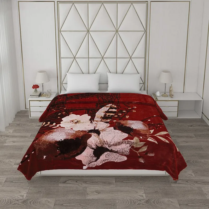 Monte Carlo Crimson Bloom Blanket - 600 GSM media 4