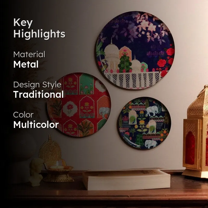 Vibrant Mahals Wall Plate - Set Of Three media 2