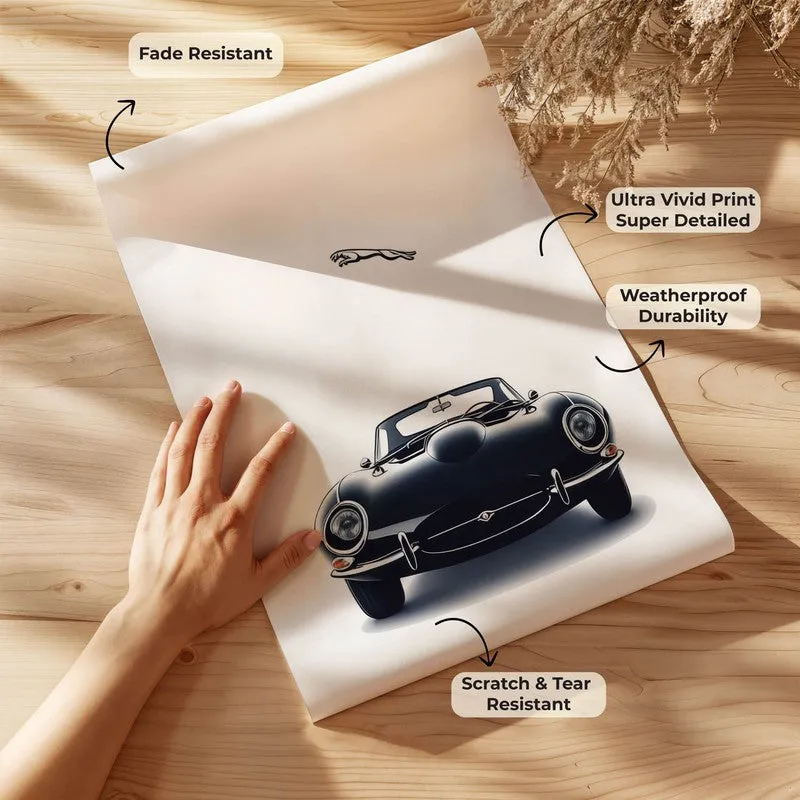 Jaguar Elegance Wall Poster - Black media 8