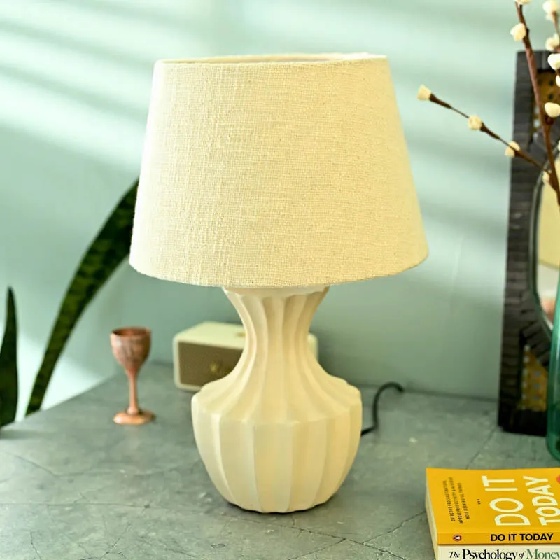 Birdo Wooden Table Lamp - White media 2