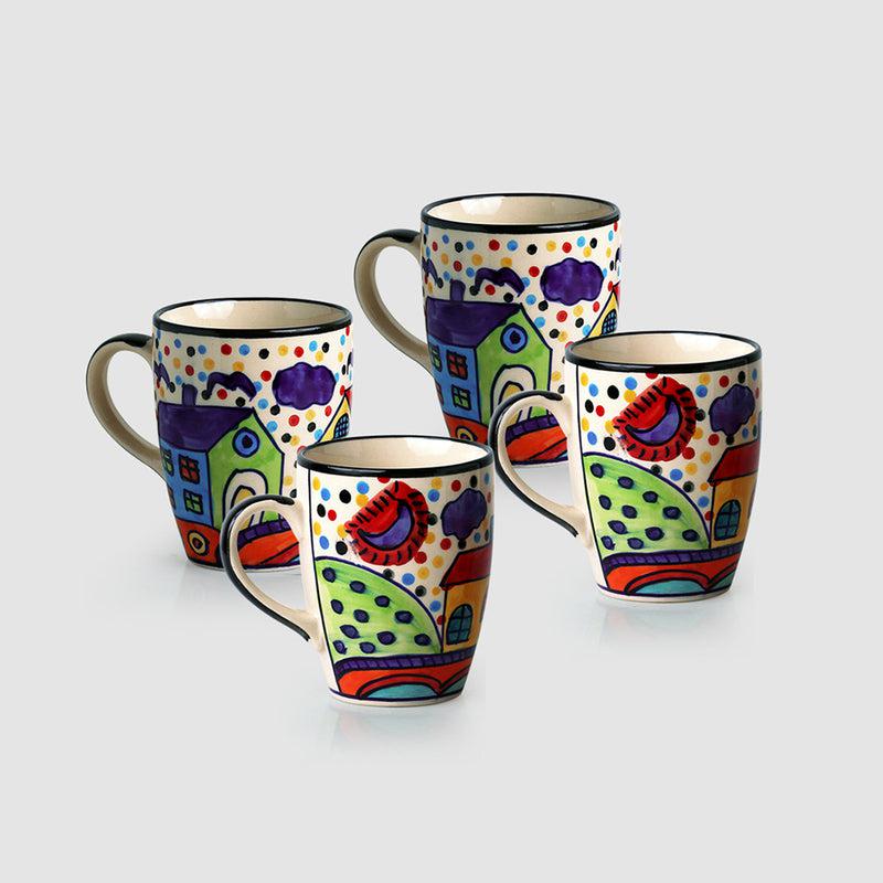 Sweet Ceramic Coffee Mug (270 mL Each) - Set of Four media 3