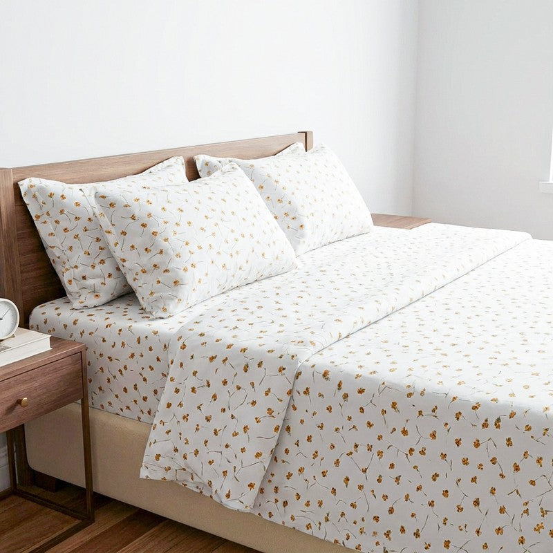 Tiny Twines Cotton Bedsheet (Yellow) - 180 TC media 3