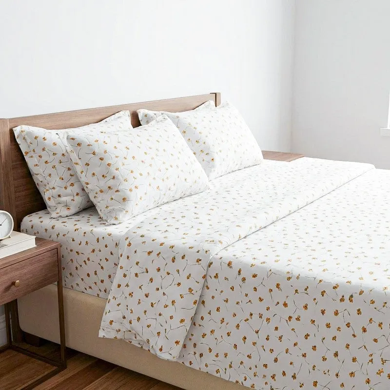 Tiny Twines Cotton Bedsheet (Yellow) - 180 TC media 3