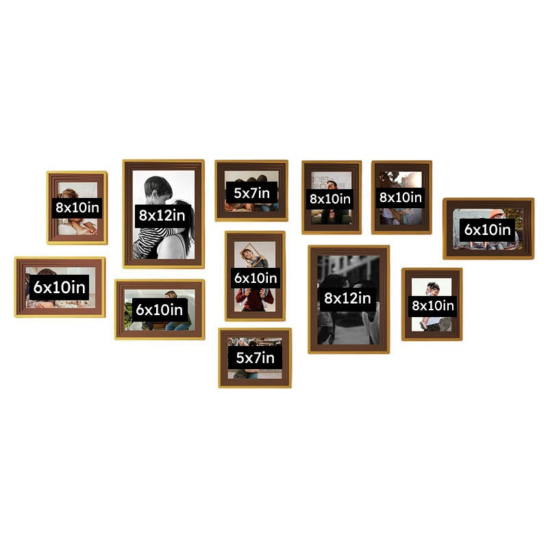Eclectic Edge Wooden Wall Photo Frame - Set Of Twelve media 8