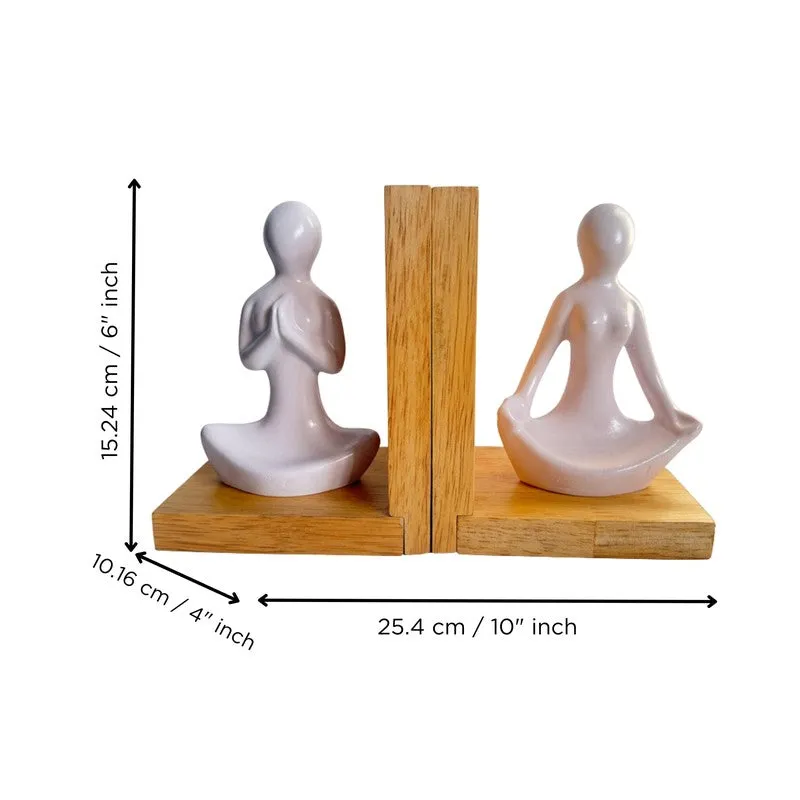 Meditate Resin Book End - Set of Two media 7
