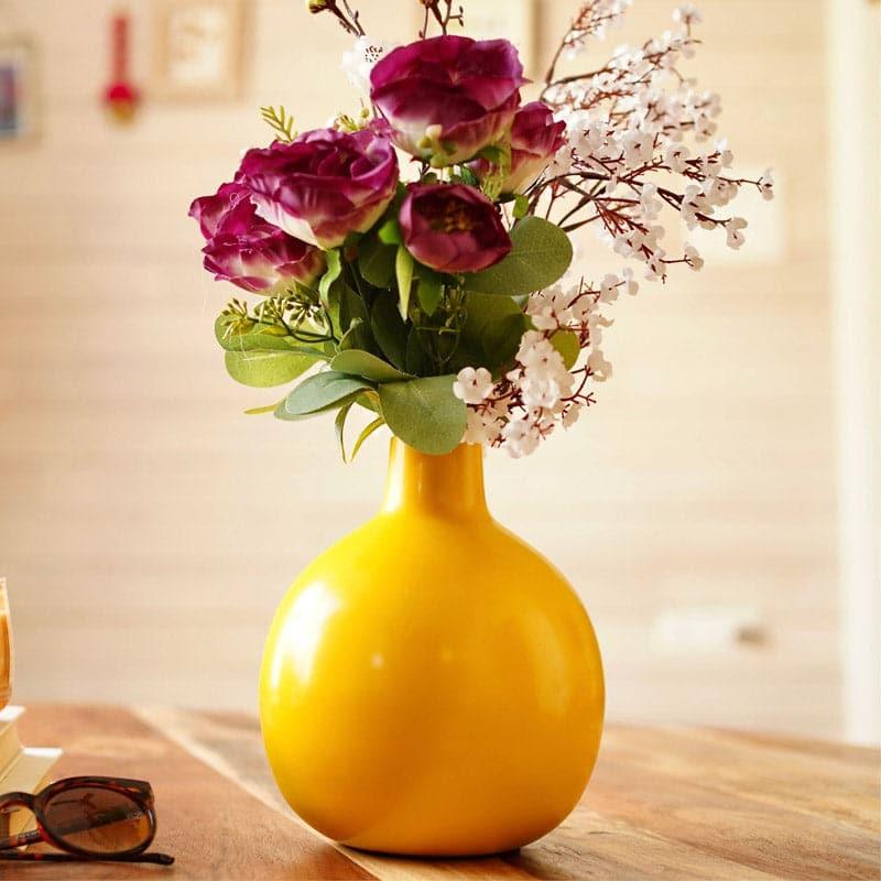 Ourania Metal Vase - Yellow media 3