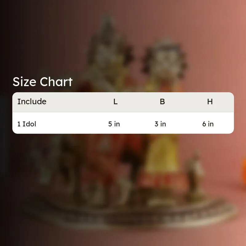 Radha Krishna Brass Idol Set media 6