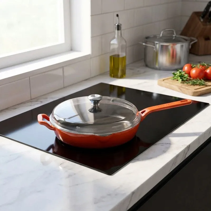 Cumin Co Enamel Cast Iron Frying Pan (1900 mL) - Rust media 1