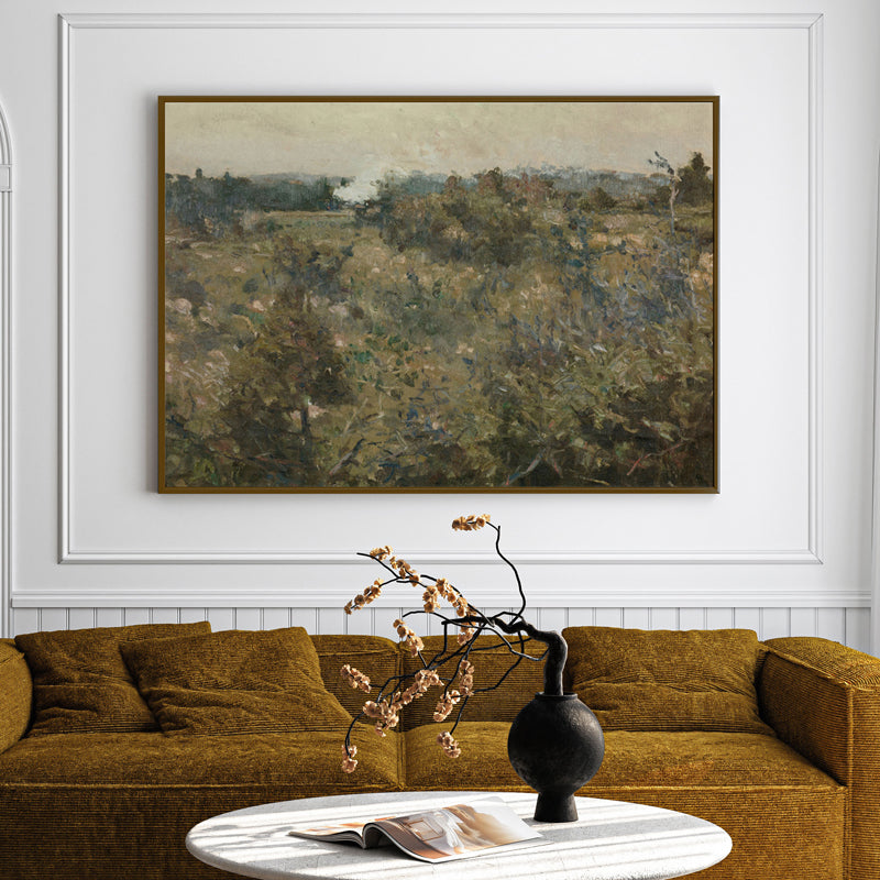 Blooming Glades Wood Wall Art With Frame - Black