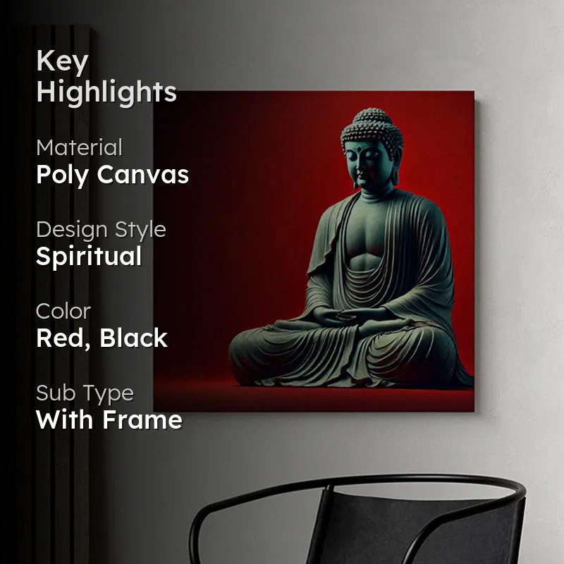 Red Aura Buddha Wall Painting media 2