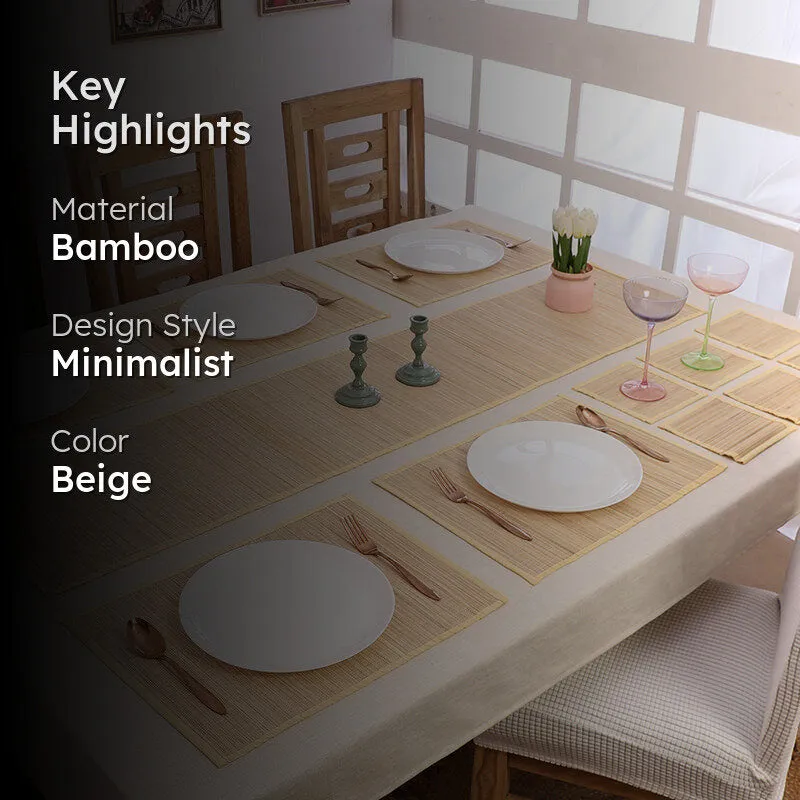 Woodland Nest Bamboo Kitchen Linen Set (Beige) - Thirteen Piece Set media 2