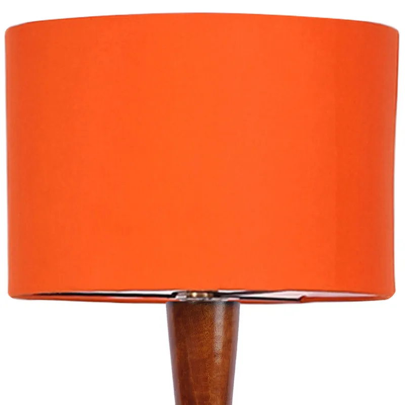 Masiya Vintage Wooden Floor Lamp - Orange media 5