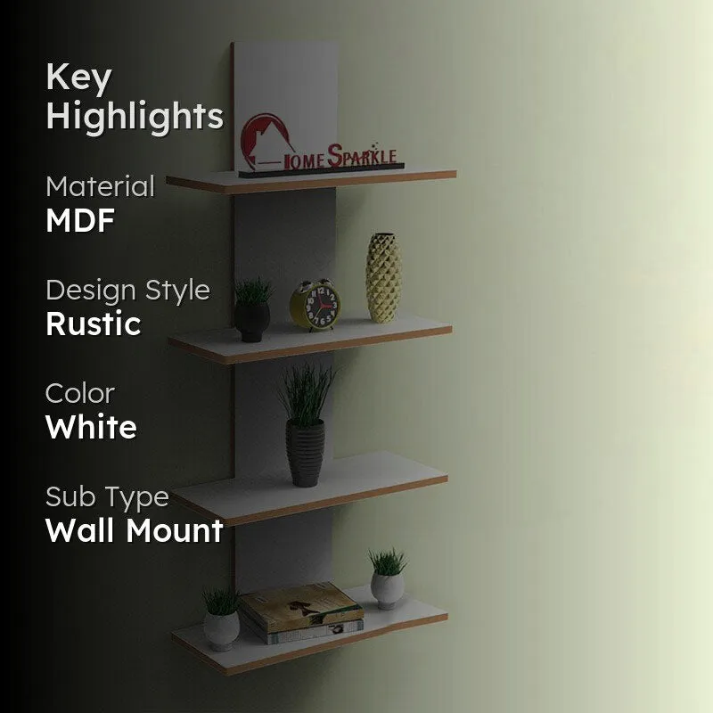 Quadra Block Wall Shelf - White media 2