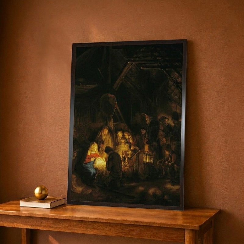 Adoration Of The Shepherds 1646 Canvas Wall Painting - 9 x 12 inches