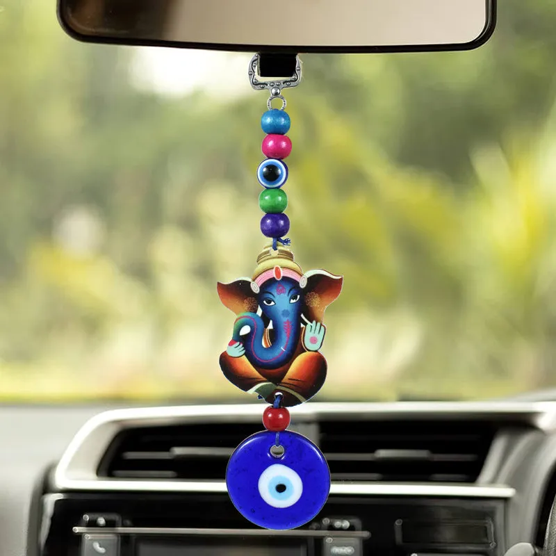 Ganesha Gajendra Evil Eye Metal Wall Accent - Set Of Two media 6