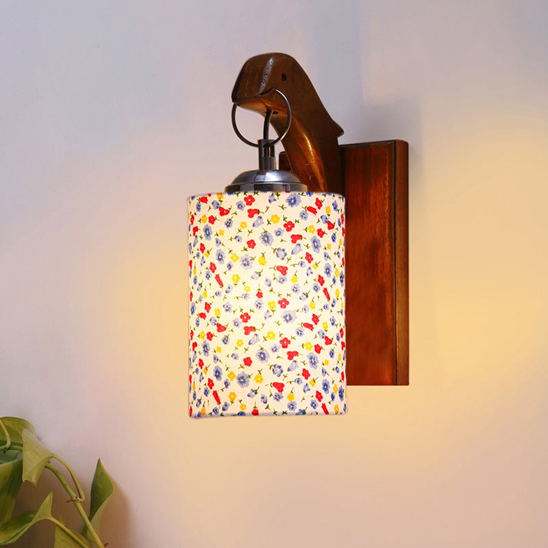 Estrella Tiny Fleurs Wooden Wall Lamp