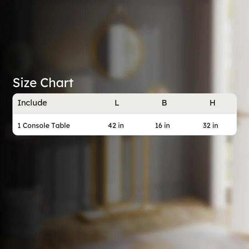 Sleek Metal Console Table with Marble Top - Medium media 5