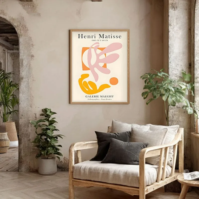 Muted Elegance Canvas Wall Painting With Brown Frame media 5