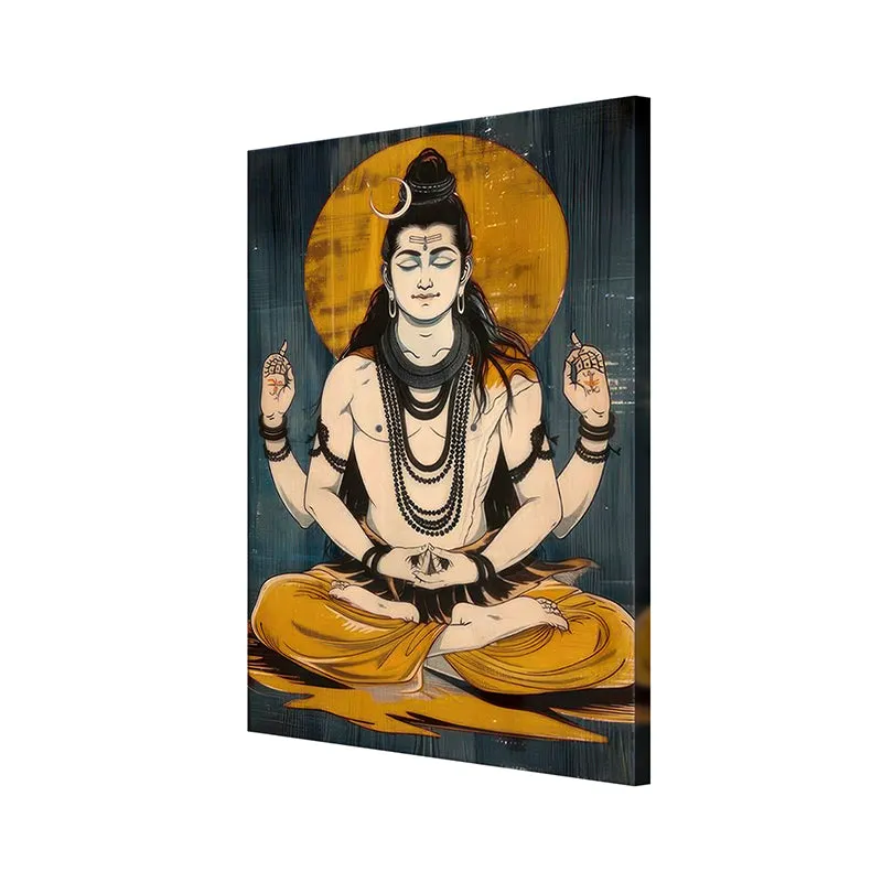 The Tranquil Yogi Poly Canvas Wall Painting media 4