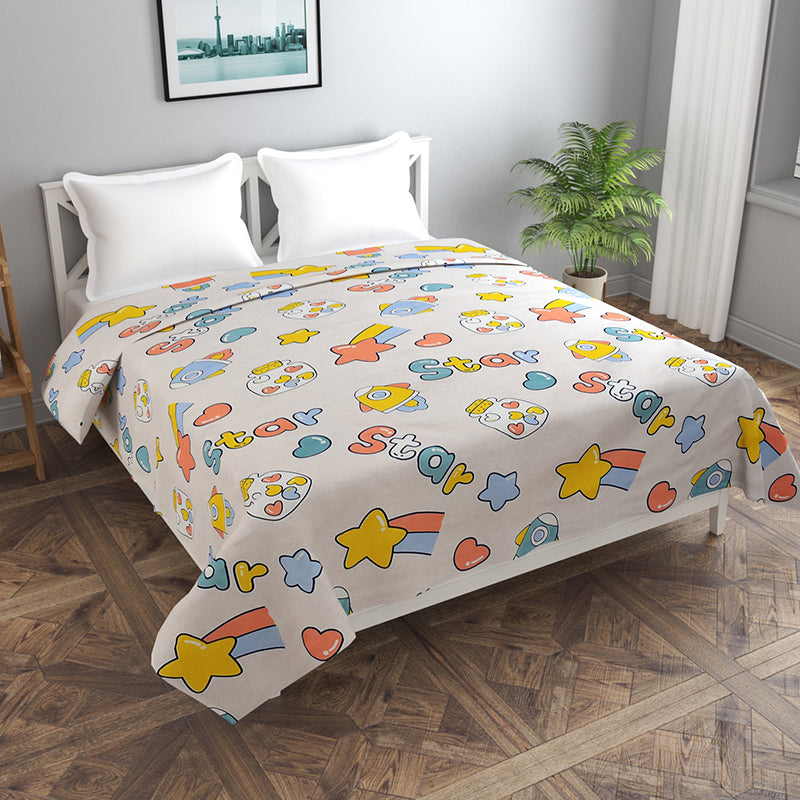 Starlight Snooze Kids' Cotton Duvet Cover - 210 TC